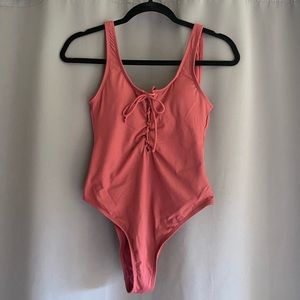 Xhiliration ribbed one piece